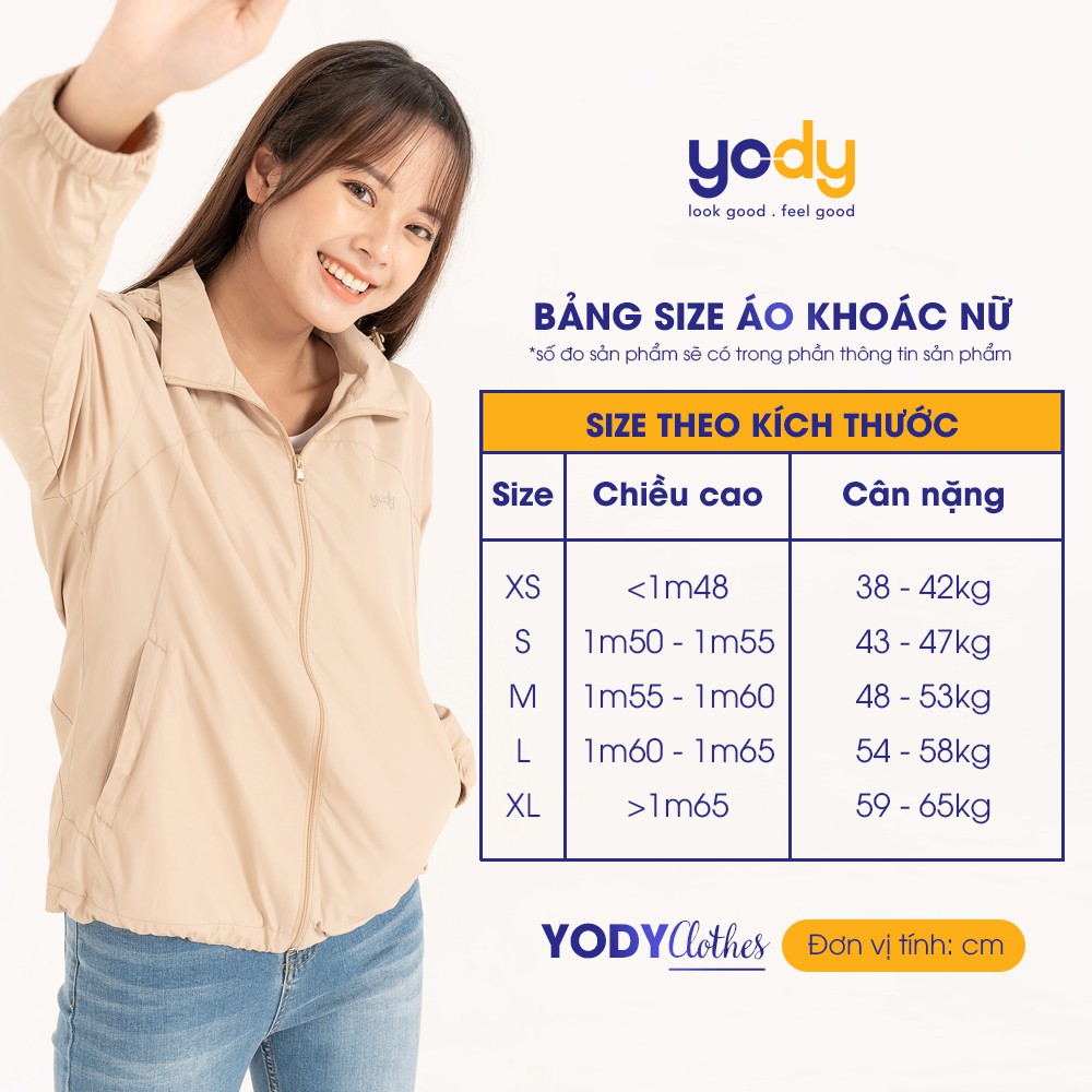 Áo chống nắng nữ YODY áo khoác nắng cản tia UV thoáng mát mềm mại ACN4002 | BigBuy360 - bigbuy360.vn