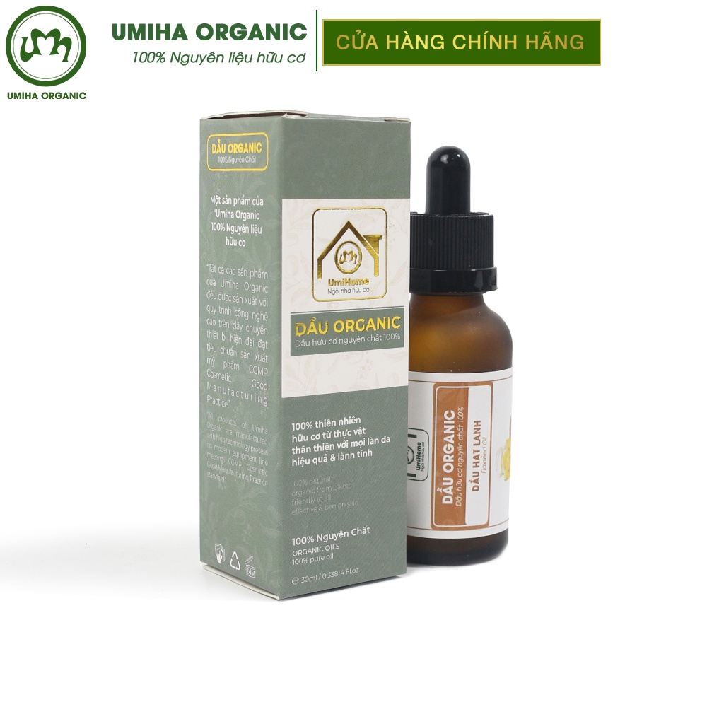 Dầu Hạt Lanh Umiha Nguyên Chất 10/30ml Ngăn Ngừa Mụn Trứng Cá Và Vẩy Nến, Giúp Căng Và Làm Mền Da