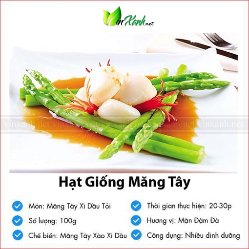 Hạt giống măng tây - NGUYÊN GÓI hàng Công ty tuyển chọn tỷ lệ nảy mầm cao