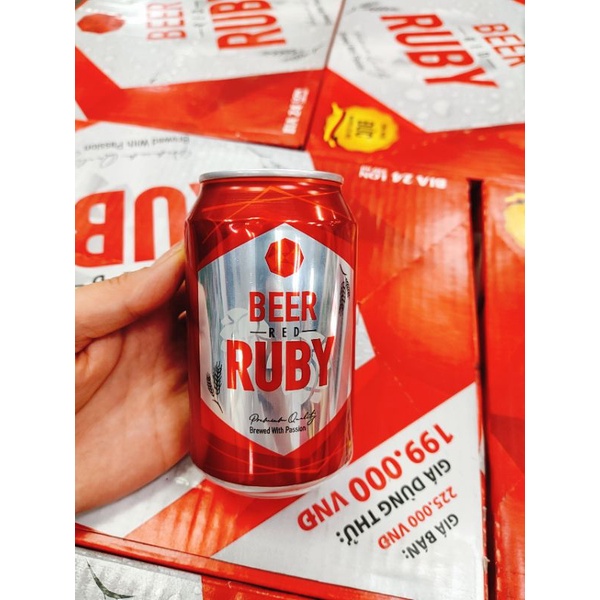 NGON VÀ  RẺ - BIA RED RUBY 330ML/ T24 LON