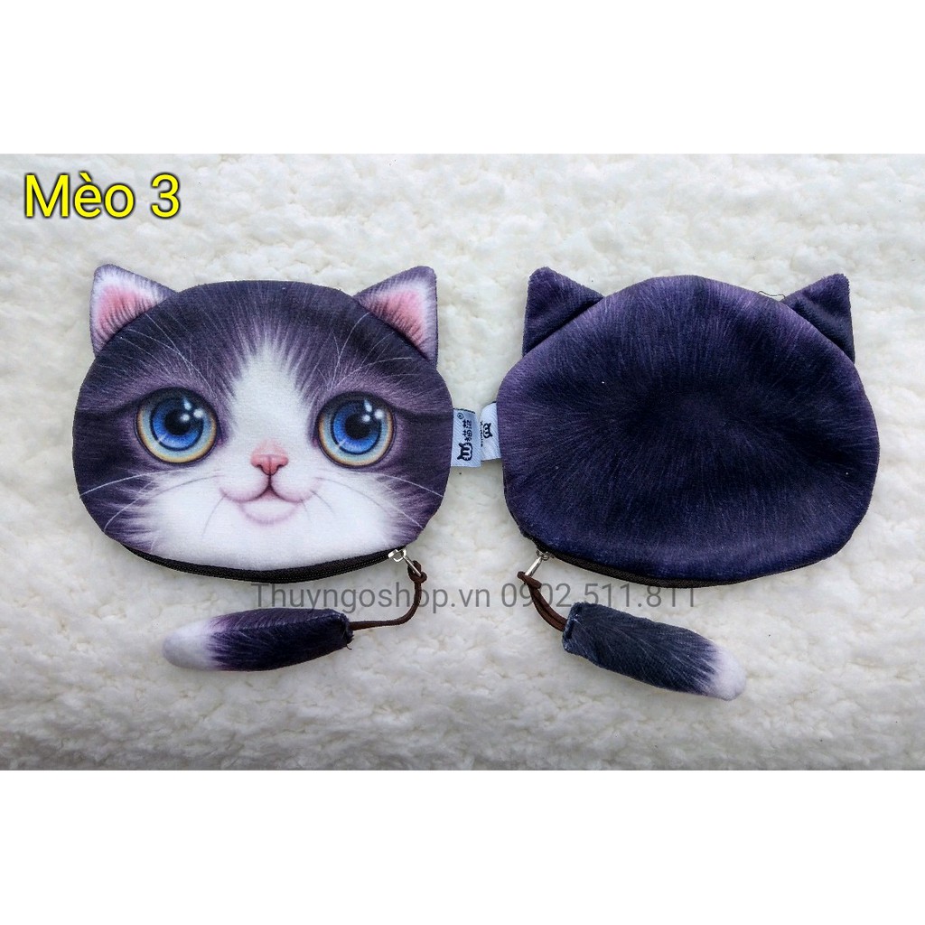 Túi mini in hình Mèo 3D (1/2/3/4) sống động