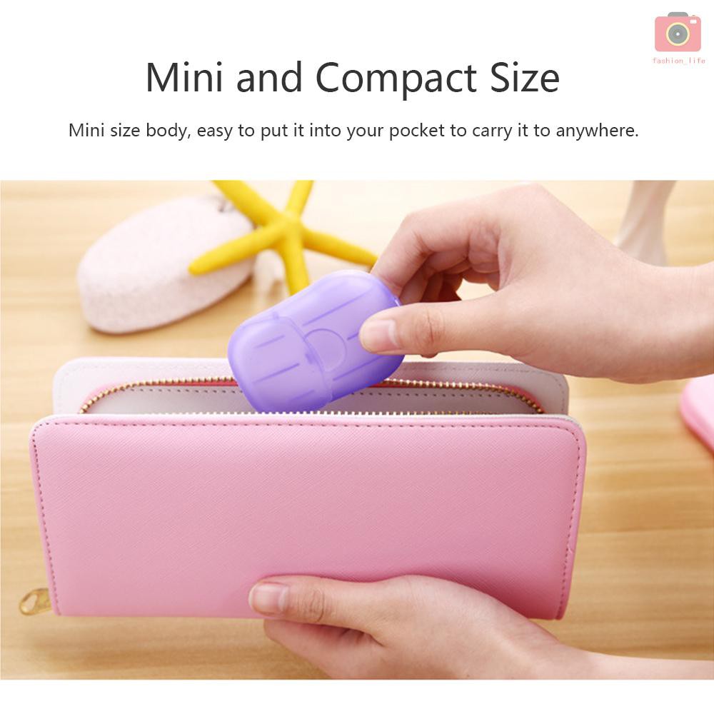 Hộp 20 xà phòng giấy Mini dùng một lần tiện dụng | BigBuy360 - bigbuy360.vn