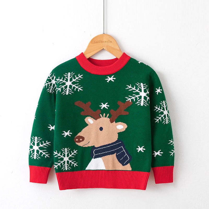 Áo Sweater hai lớp phong cách Giáng sinh năm mới cho bé