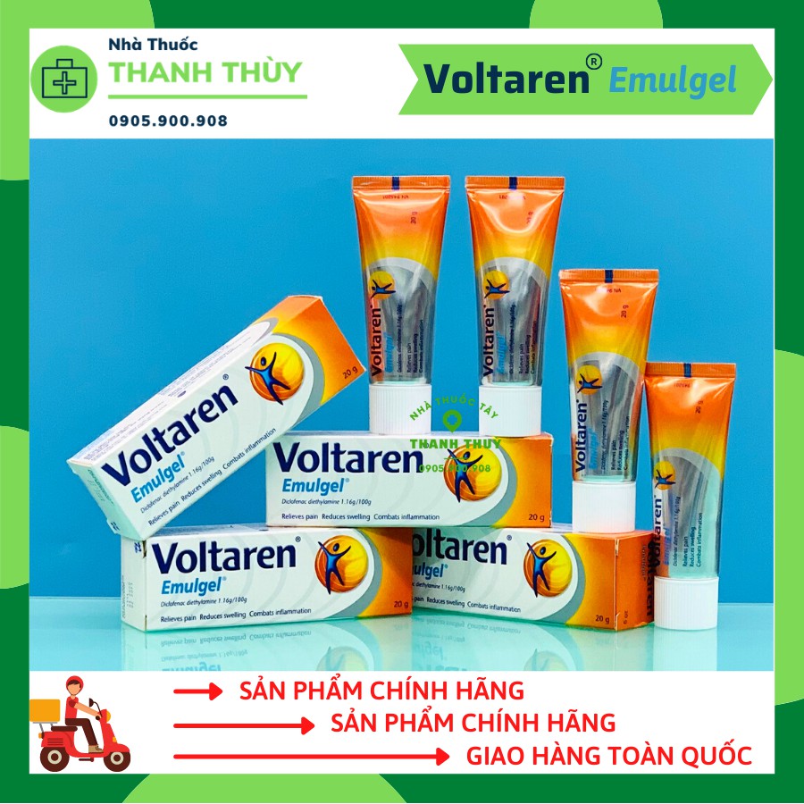 Gel Bôi Xoa Bóp Voltaren Emulgel 20g Chính Hãng Giúp Giảm Đau Xương Khớp