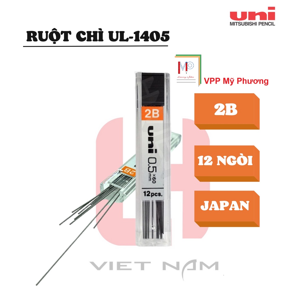 Ruột chì kim Uniball 0.5mm 2B/ UL-1405 [ 1 ống]