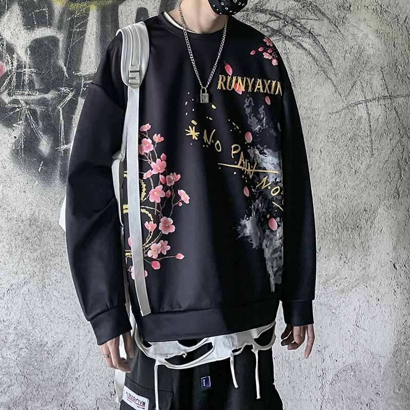 Áo Thun Hip Hop Tay Dài In Họa Tiết Graffiti Với 2 Màu Cá Tính Cho Nam S-Xxl | BigBuy360 - bigbuy360.vn