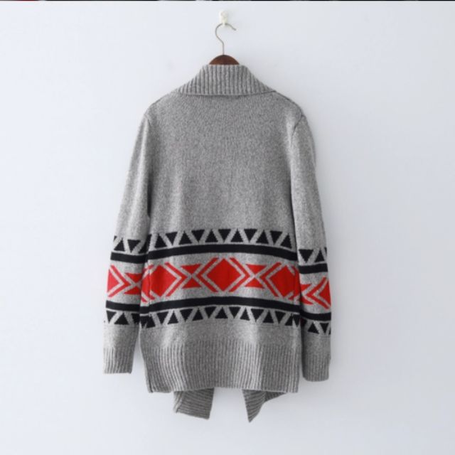 [Nhiều màu] Cardigan len cổ đổ họa tiết xuất Âu | BigBuy360 - bigbuy360.vn