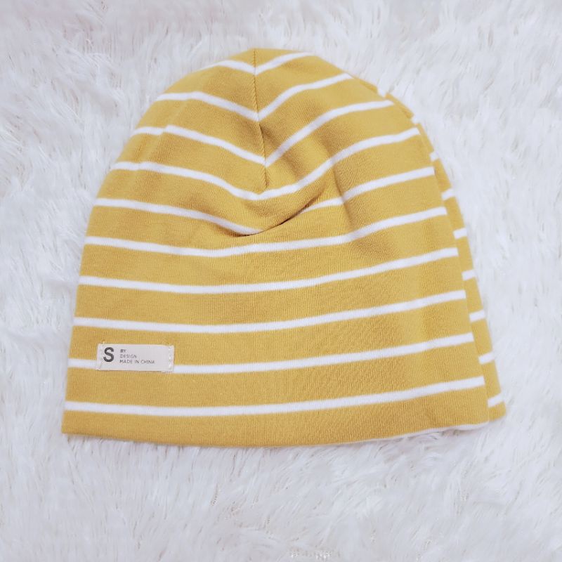 Mũ thun cotton 2 lớp thu đông trùm tai, co giãn tốt cho bé trai và bé gái (3-36 tháng)