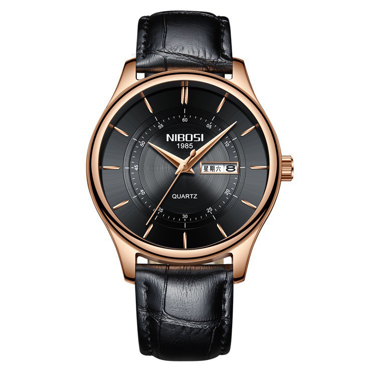 ĐỒNG HỒ NAM NIBOSI 2312 (1985) - (FULL BOX) DÂY DA CAO CẤP - PHONG CÁCH DOANH NHÂN Bán lẻ giá sỉ