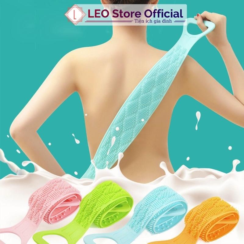 Kỳ lưng dây kỳ lưng silicon dây tắm kỳ lưng 2 mặt đa năng tẩy tế bào chết massage giúp lưu thông máu tốt Leos