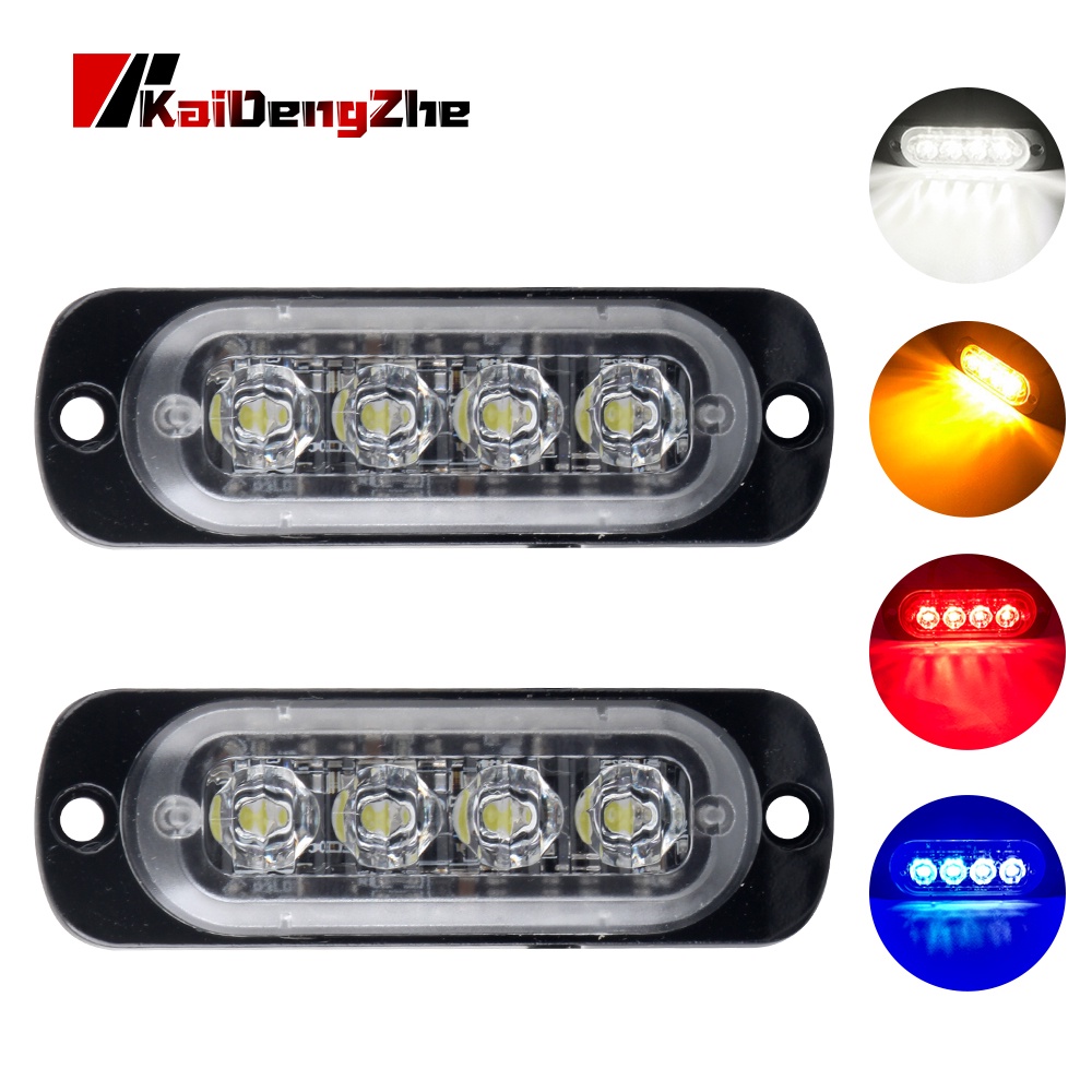 Đèn nhấp nháy 4LED 12V, Đèn nhấp nháy trên ô tô, Đèn khẩn cấp cho xe tải, Đèn bên cho ô tô