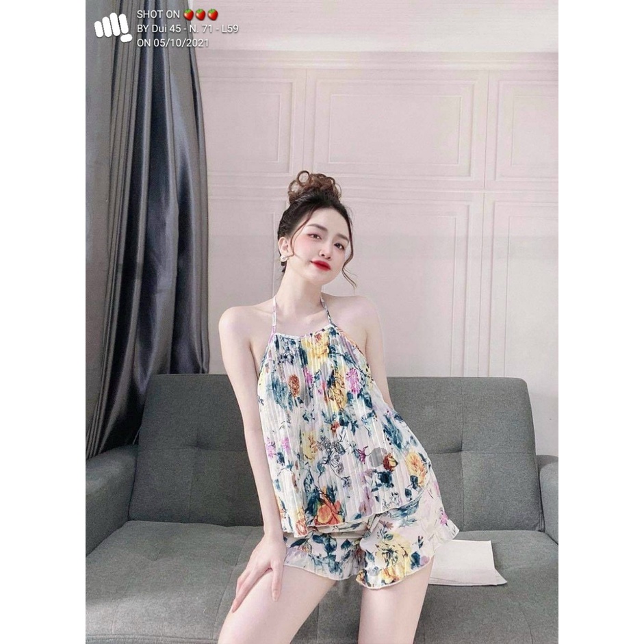 DUI13 - DUI45 - DUI14 - ĐỒ BỘ MẶC NHÀ SEXY DƯỚI 63 KG - SET ÁO YẾM QUẦN  ĐÙI DẬP LY | BigBuy360 - bigbuy360.vn