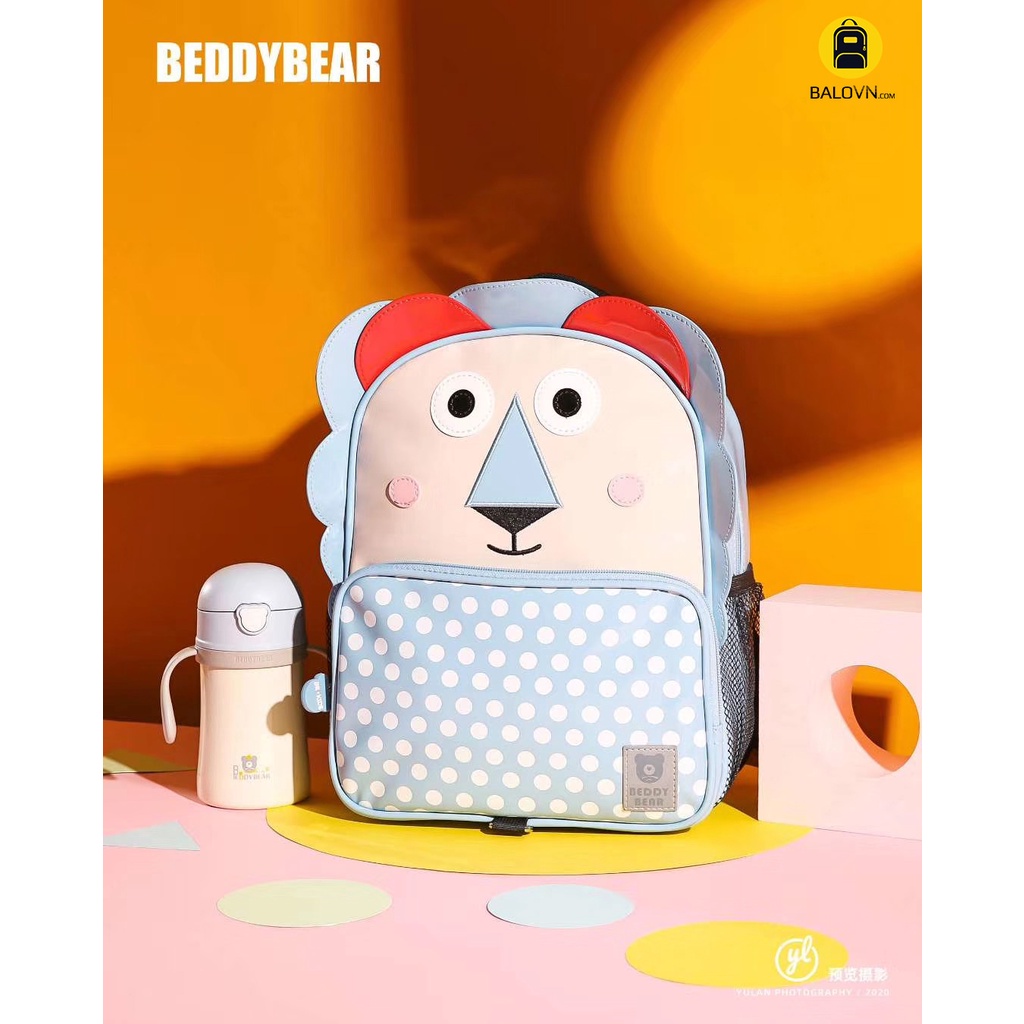 Balo Beddybear Happy Paradise Đi Học Cho Bé Trai / Gái từ 2 Tuổi Họa Tiết Sư Tử