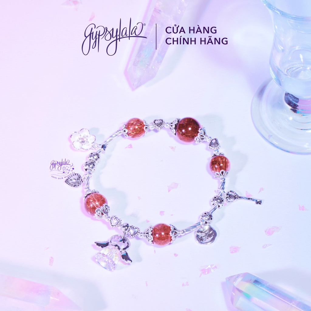 Vòng Tay Thiên Thần Đá Thạch Anh Tóc Nâu Đỏ Thiên Nhiên Tài Lộc SP004151 Gypsy.lala