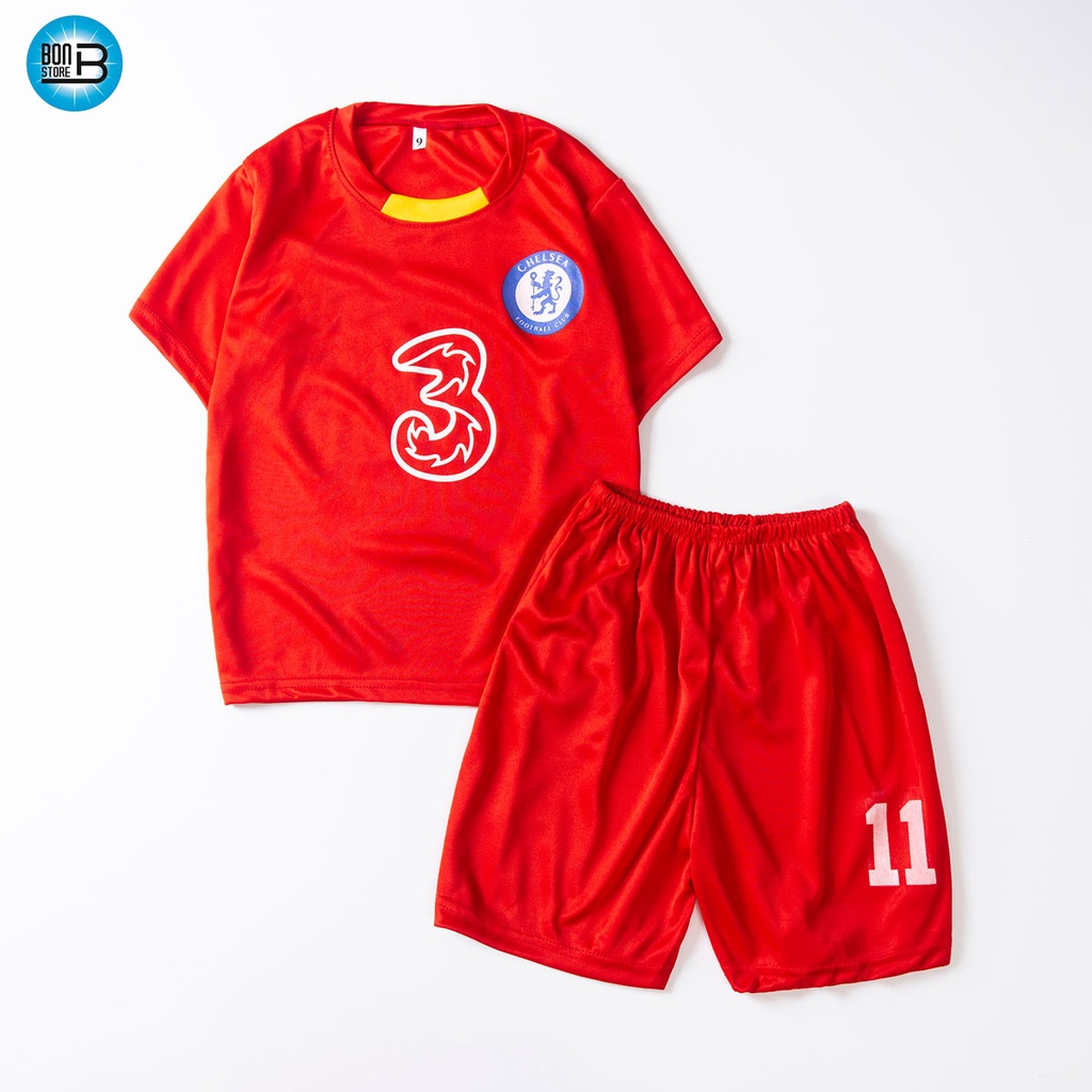 Bộ quần áo bóng đá trẻ em CLB Arsenal  cho các bé từ  2 đến 15 tuổi thun lạnh cao cấp
