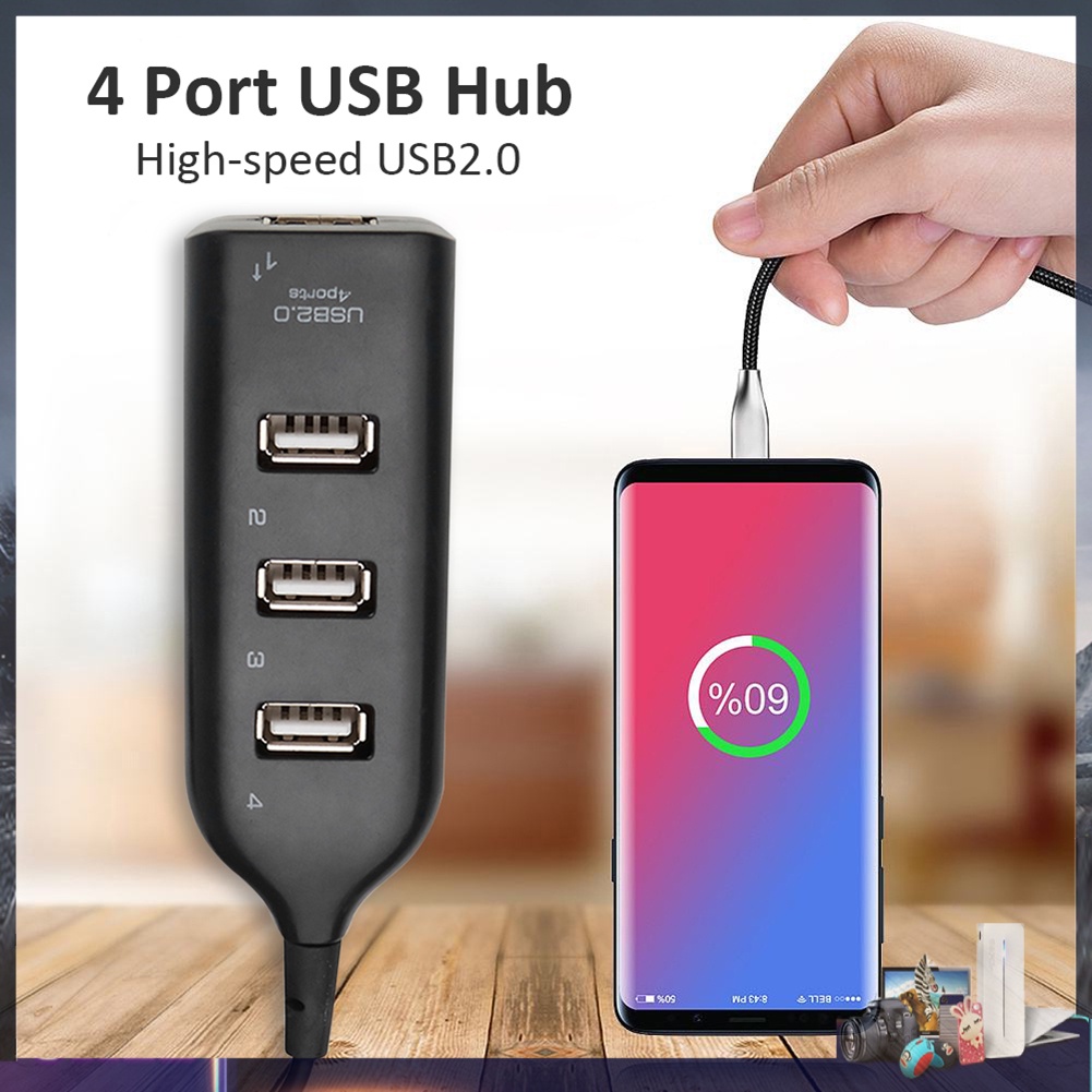 Hub chia 4 cổng USB 2.0 tốc độ cao 5Mbps