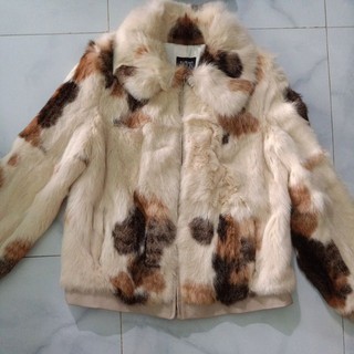 áo khoác lông thú thật màu đốm(bán trên live )