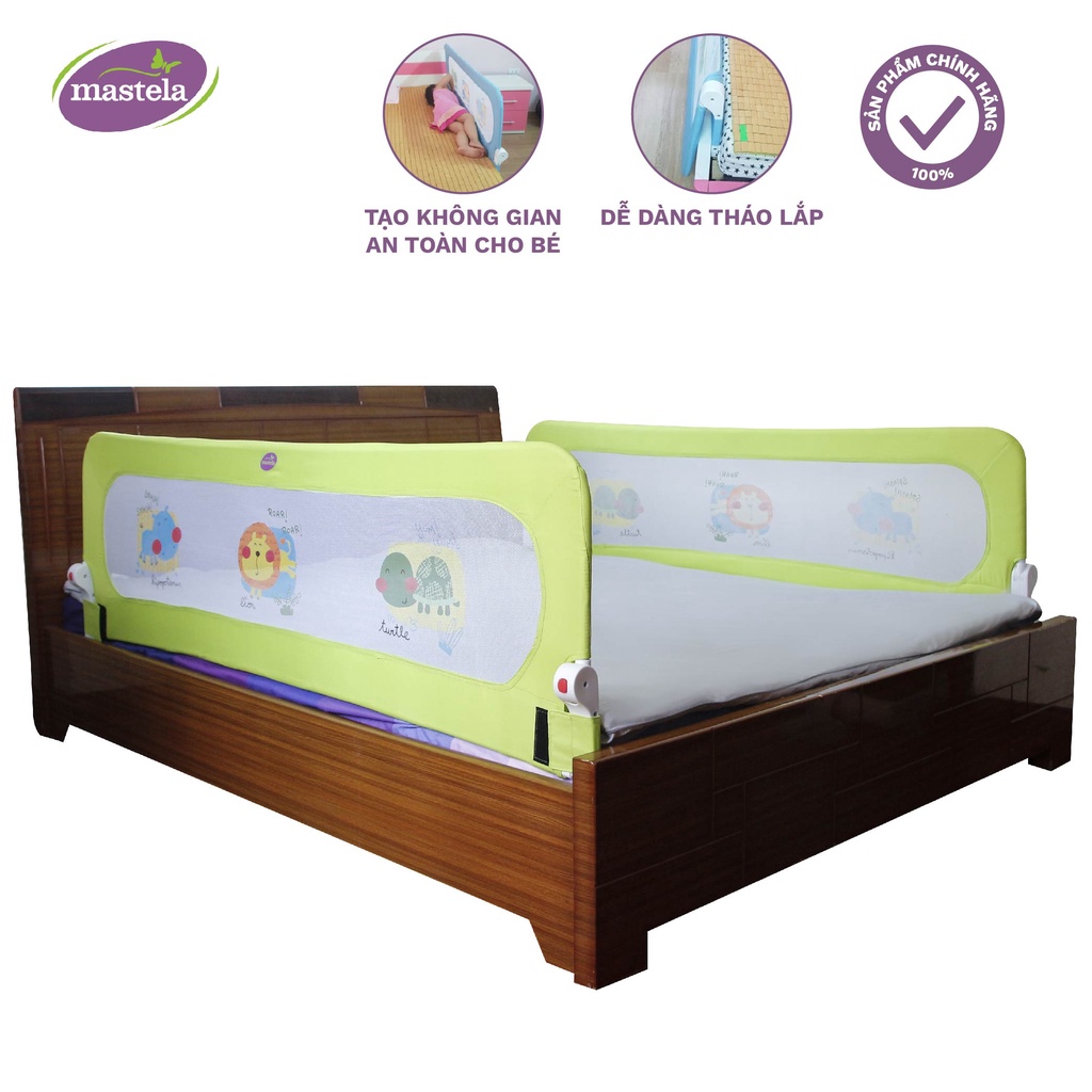 Thanh chắn giường ngủ an toàn cho bé Mastela BR002 - loại 1 thanh không khớp nối - Chính hãng bảo hành 1 năm