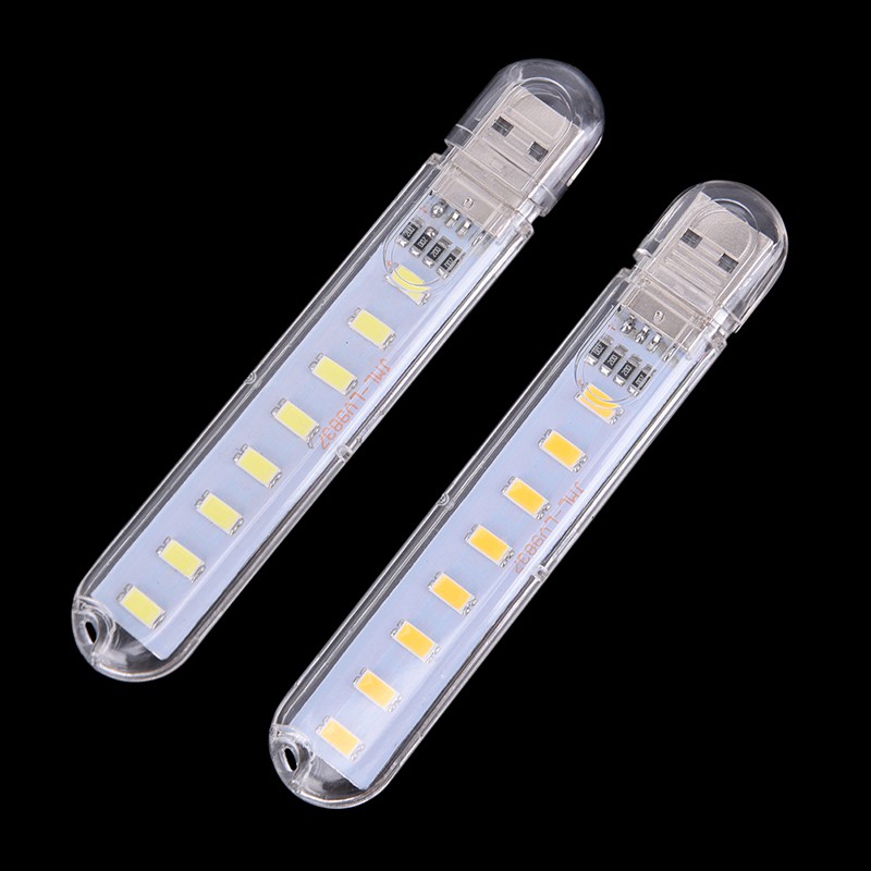 Đèn LED USB Mini 5V 8 Bóng Di Động Ánh Sáng Ban Đêm Cho Máy Tính