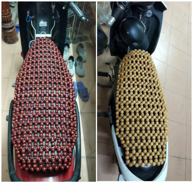 Lót yên xe máy - đệm yên xe máy hạt gỗ