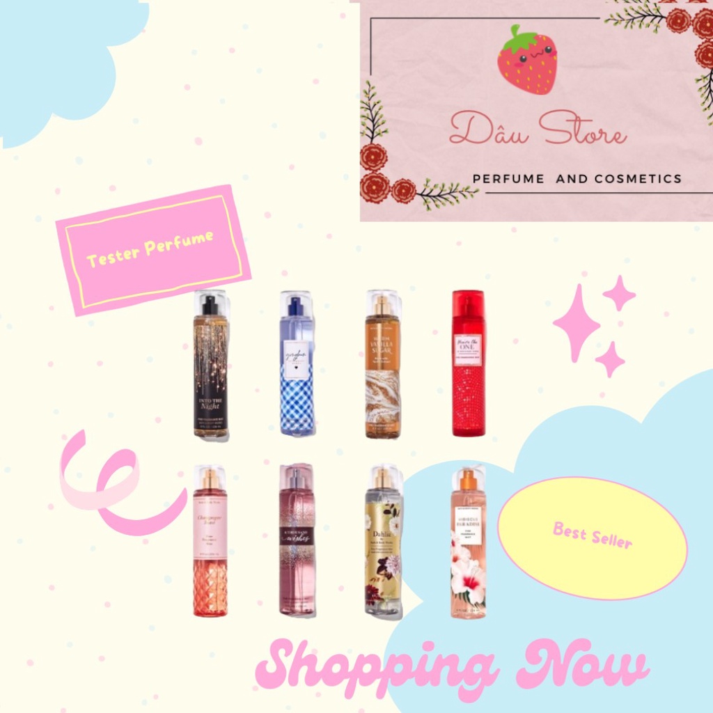 Xịt thơm body mist Victoria Secret, Bath And Body Works hương nước hoa 10ML
