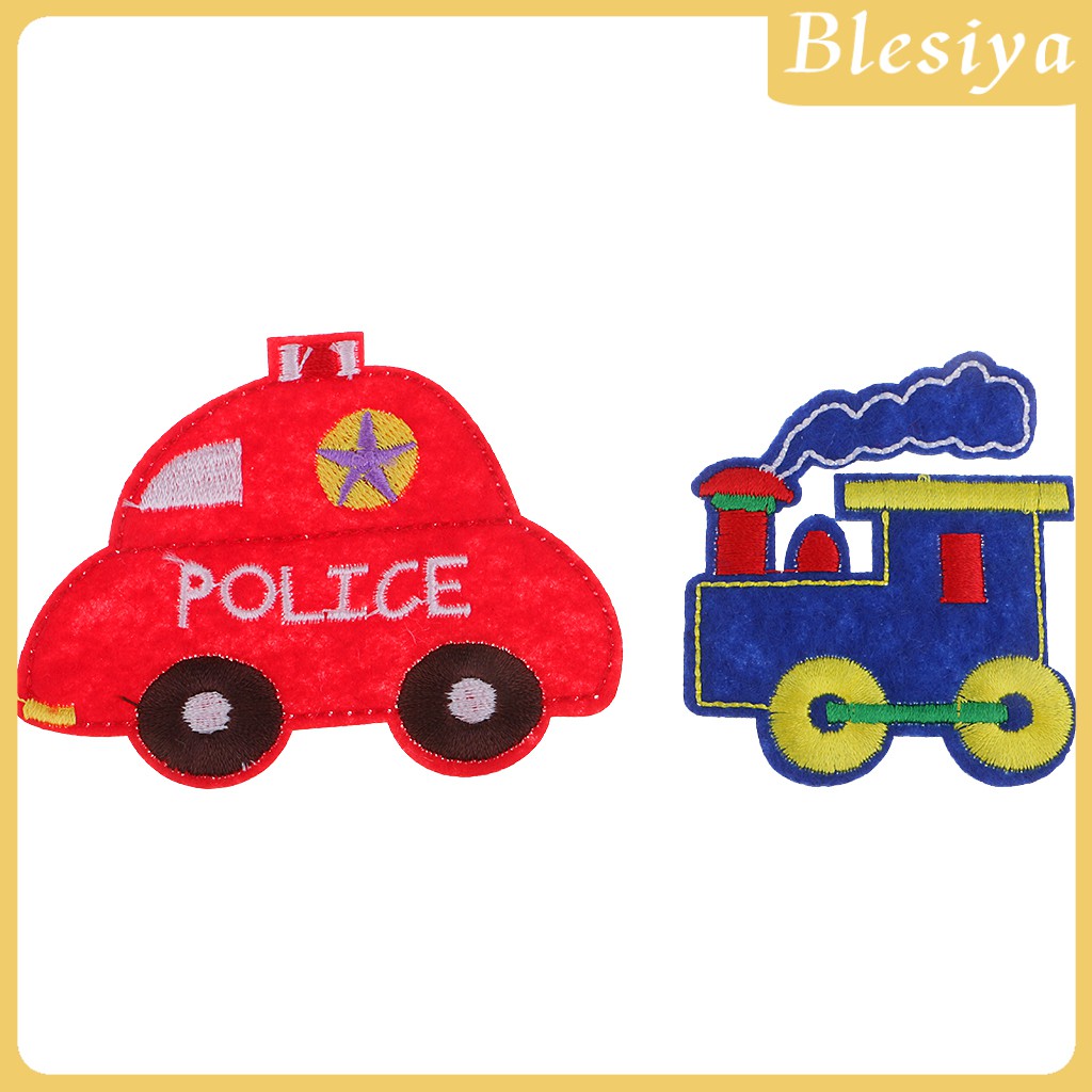 Set 8 Sticker Ủi Thêu Hình Xe Hơi