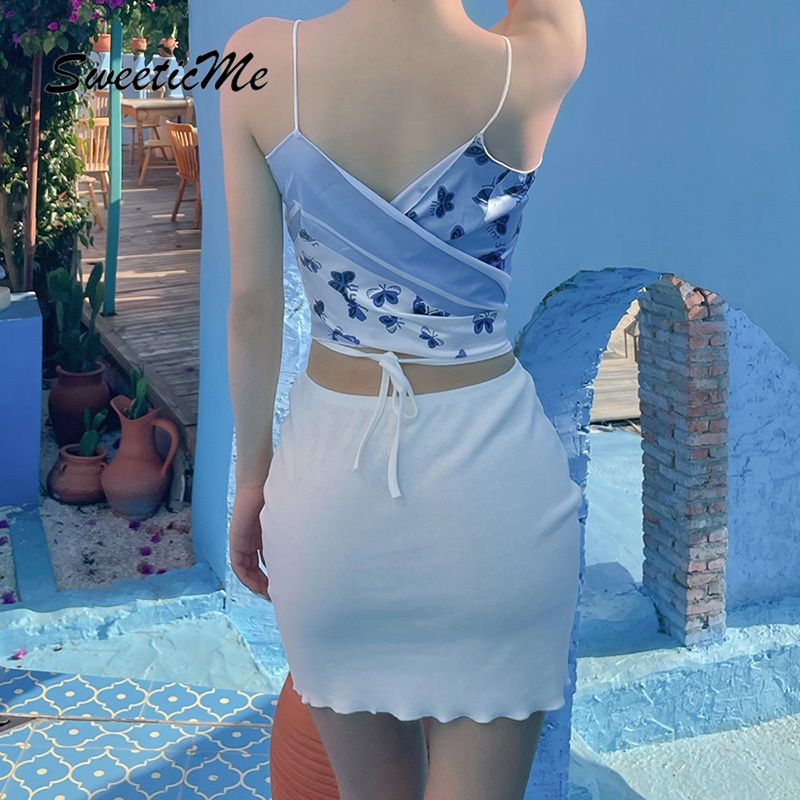 Áo Hai Dây Hở Lưng Sweeticme 2021 Màu Sắc Trơn Gợi Cảm | BigBuy360 - bigbuy360.vn