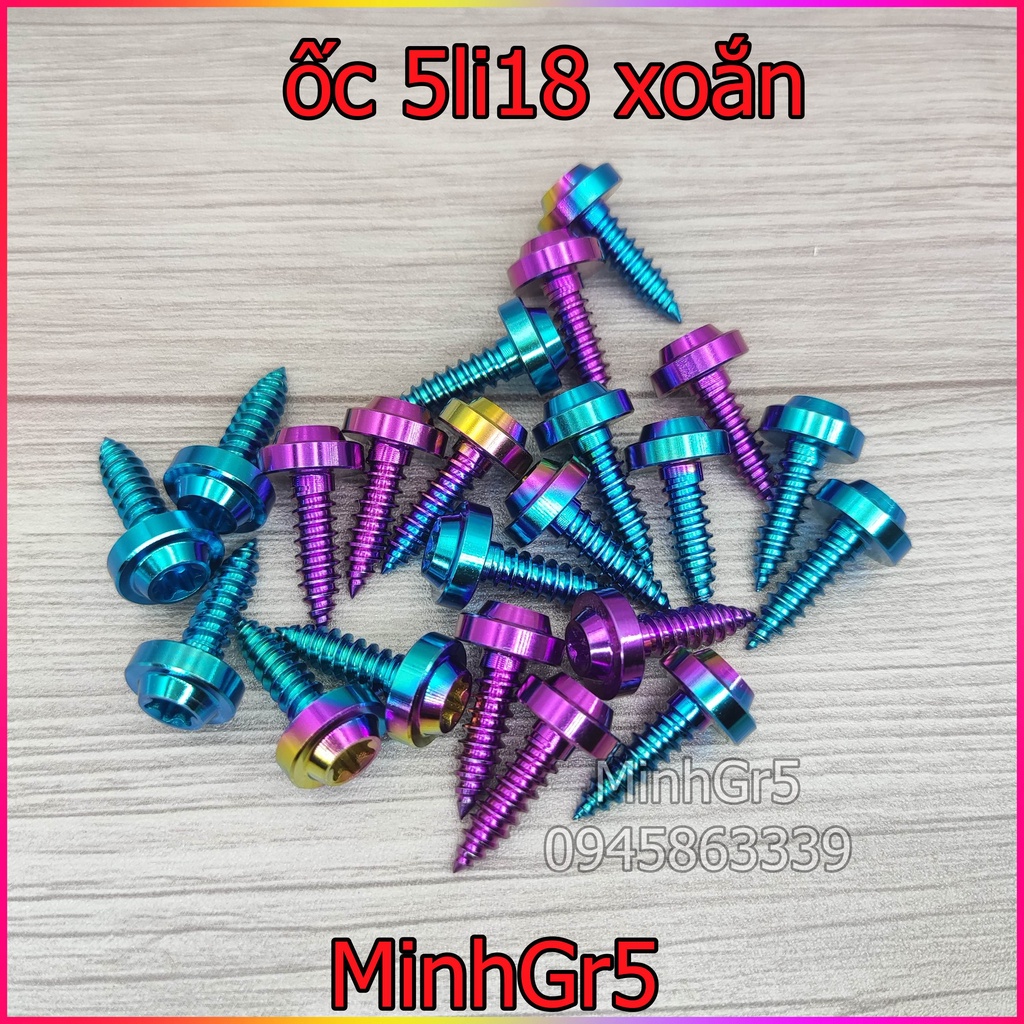 Ốc 5li xoắn, 5li18 Titan Gr5 gắn dàn áo YAMAHA