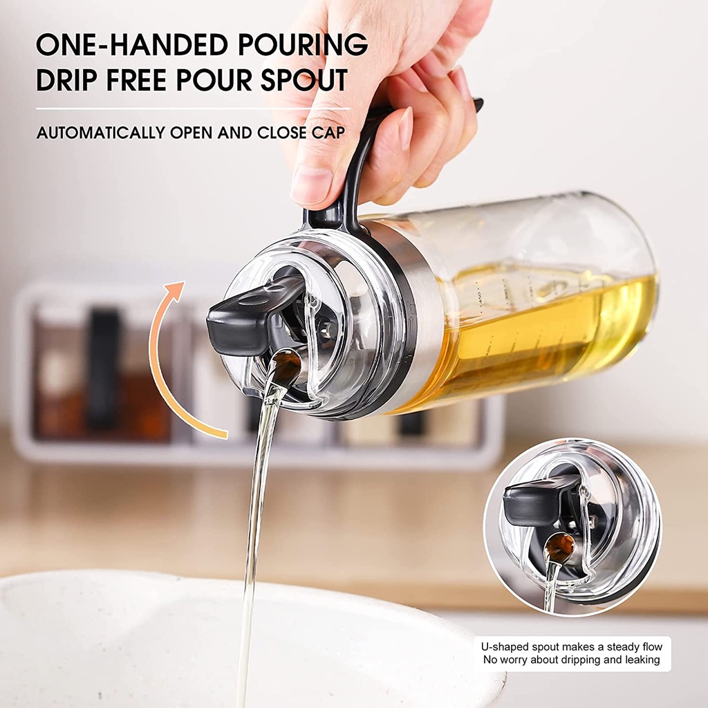 Chai Đựng Dầu Thuỷ Tinh Tự Động 450ml 550ml