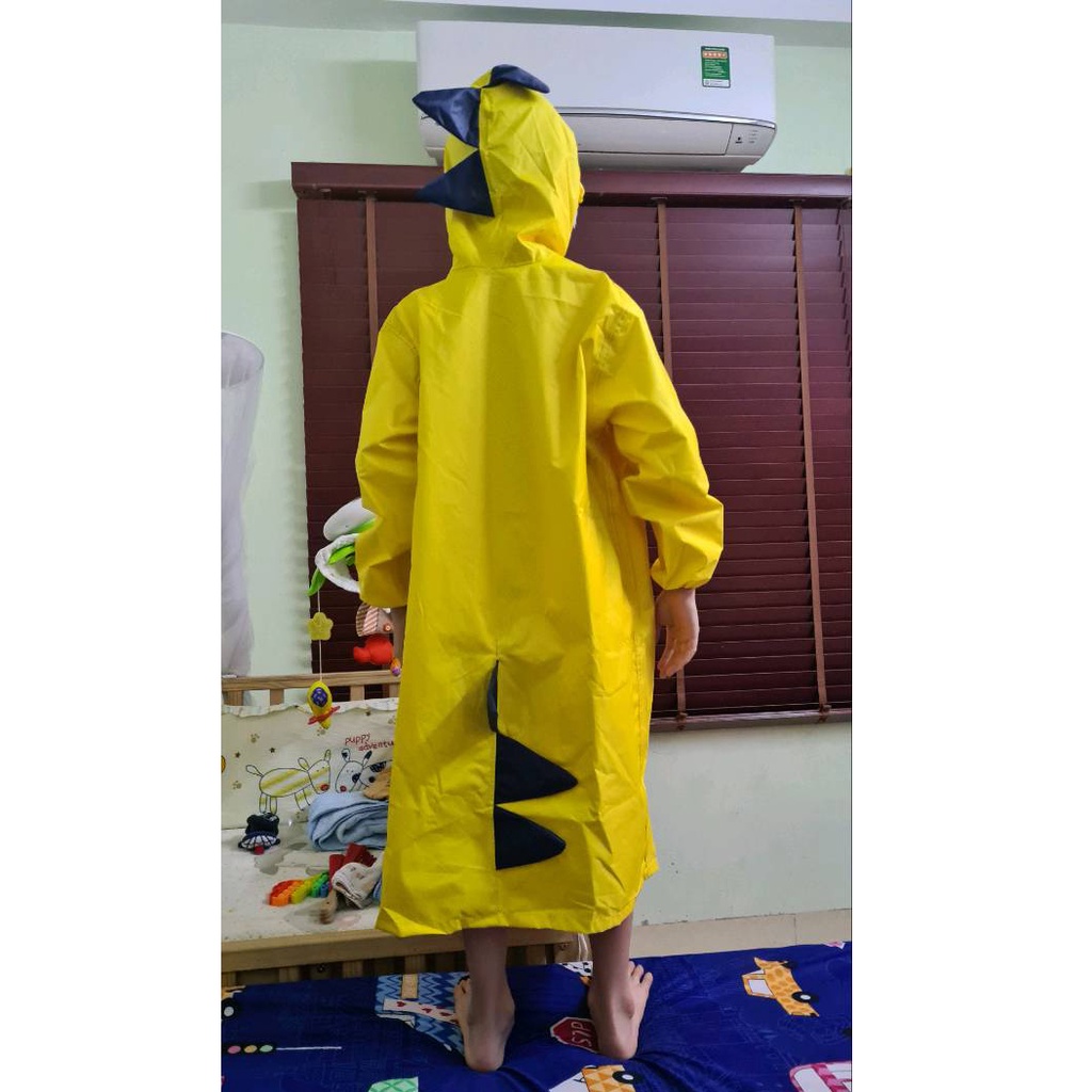 Áo mưa dễ thương cho trẻ em  - áo mưa hình khủng long siêu ngộ nghĩnh