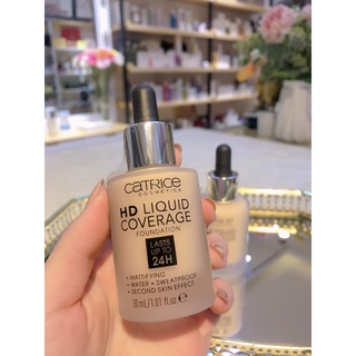Kem nền mỏng mịn,che phủ cao,lâu trôi Catrice HD Liquid Coverage Foundation 24h