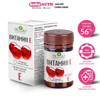 Vitamin E đỏ Nga Mirrolla 400mg-270mg chính hãng