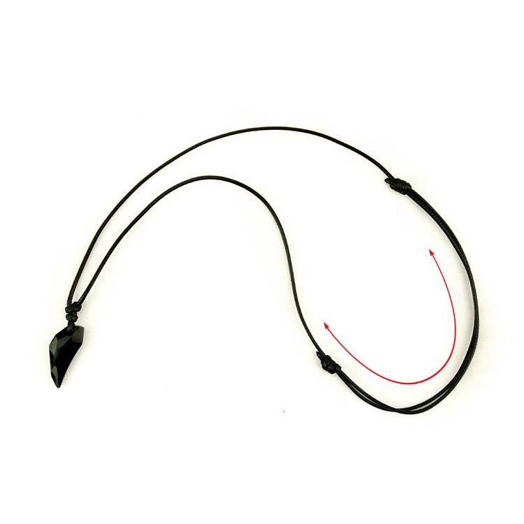 Vòng cổ pha lê hình nanh sói, dây chuyền nam nữ thời trang cá tính