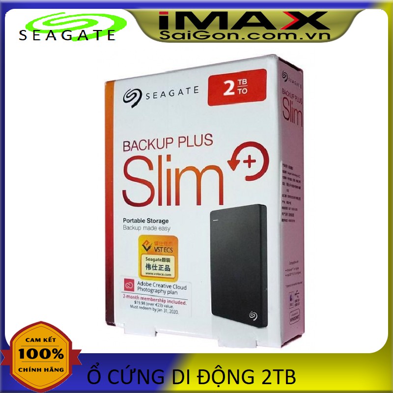 Ổ CỨNG DI ĐỘNG SEAGATE BACKUP PLUS SLIM 2TB