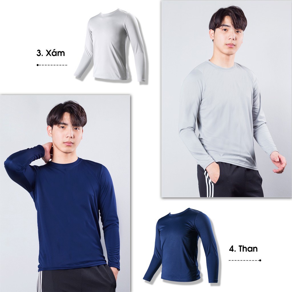 Áo thun tay dài, Giữ nhiệt thể thao nam co giãn, giữ ấm, màu sắc trẻ trung và năng động | BigBuy360 - bigbuy360.vn