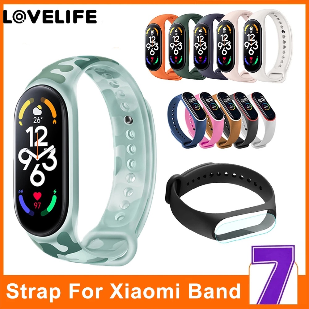 1 Dây Đeo Thay Thế Chất Liệu Silicon Màu Trơn Cho Xiaomi Mi Band 7 / 7NFC