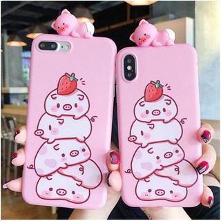 Ốp lưng iphone - ốp hình năm chú heo leo - ốp iphone dẻo trơn mã 125
