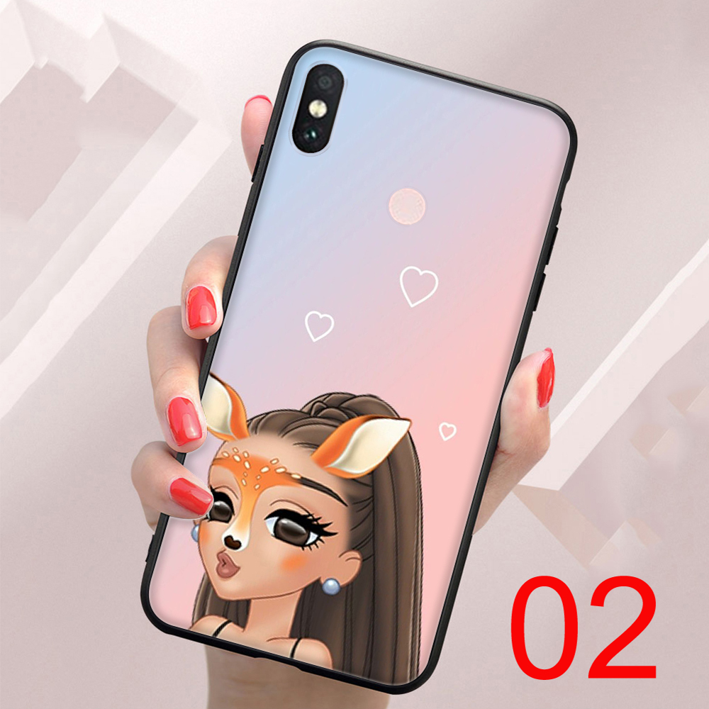 Black Soft Case iPhone 8 7 6 6S Plus 5 5S SE Ariana Grande Emoji