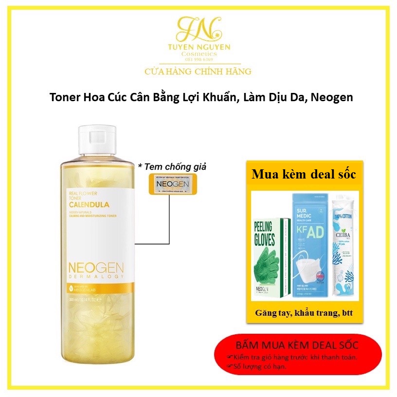 Toner Hoa Cúc Cân Bằng Lợi Khuẩn, Làm Dịu Da, Siêu Cấp Ẩm Cho Da Mụn Nhạy Cảm Neogen Dermalogy 300ml