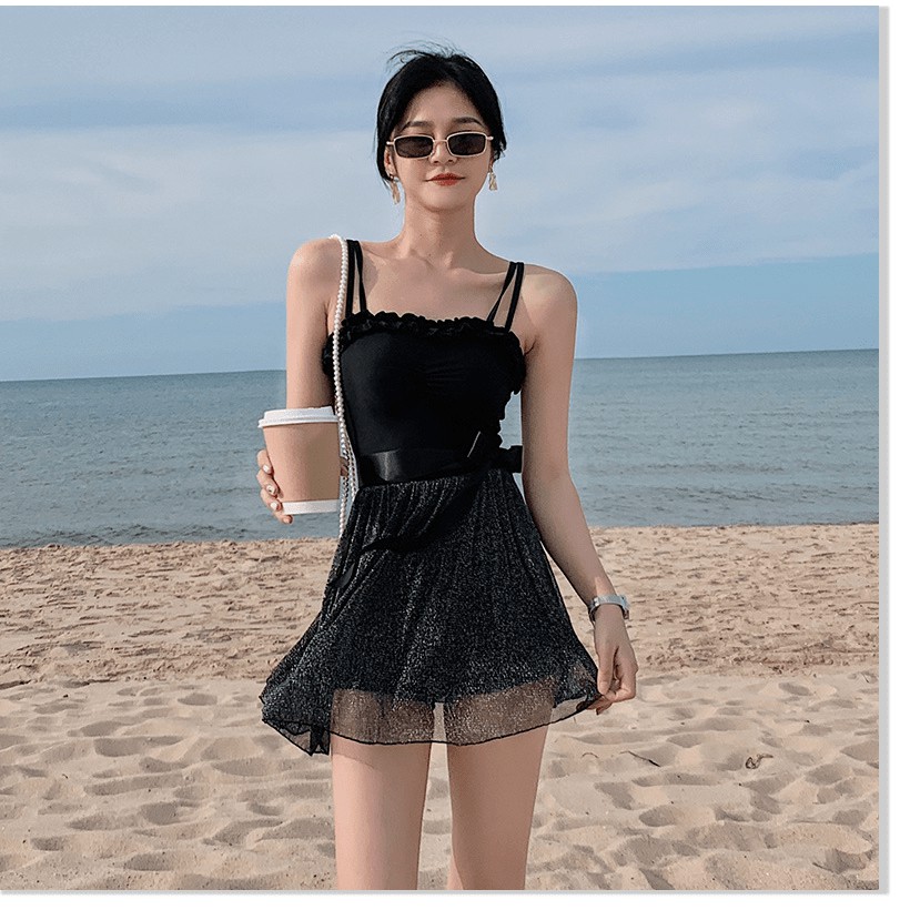 Order Bikini nữ đẹp,  Áo tắm mới cảm giác nữ tính che bụng giảm béo dính liền bảo thủ trong gió cổ tích người hâm mộ mùa