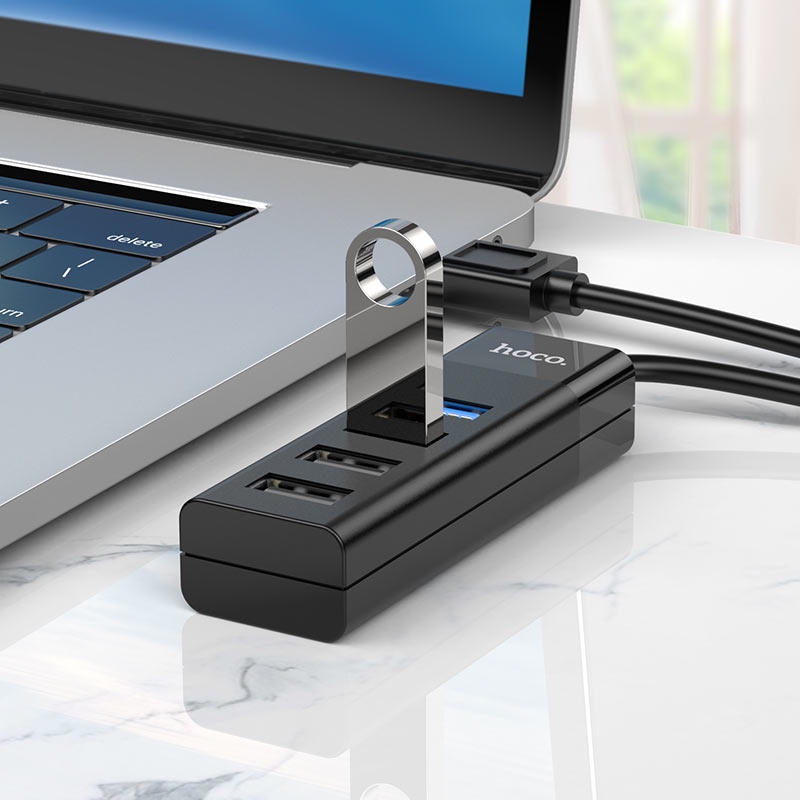 ⚡SIÊU TIỆN LỢI⚡ BỘ CHIA CỔNG USB HOCO HB25 4 cổng USB 3.0 Bộ Hub 4 cổng hỗ trợ truyền dữ liệu nhanh - CHÍNH HÃNG