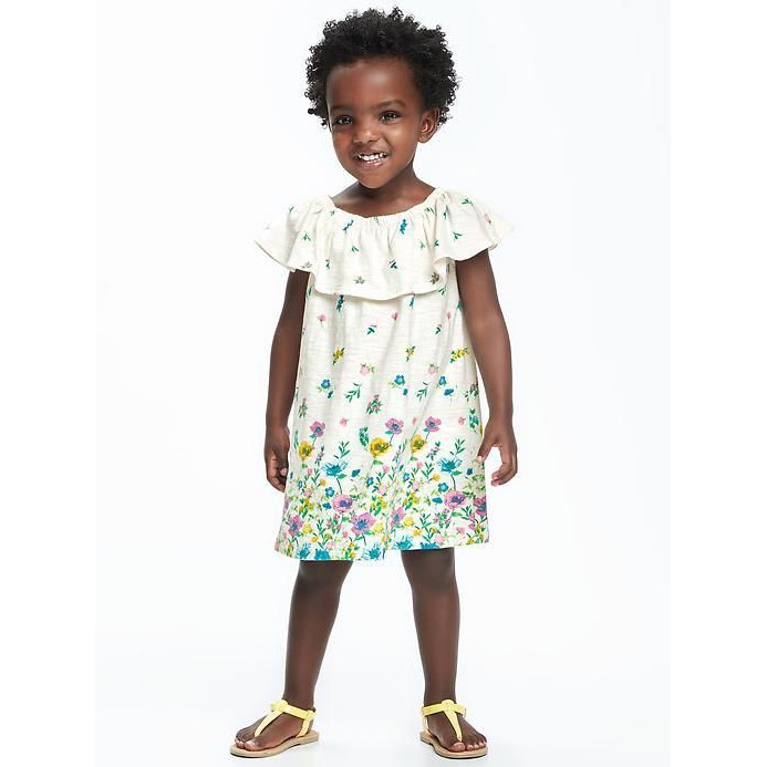 Đầm thun rớt vai Old Navy cho bé gái 1-5T D287