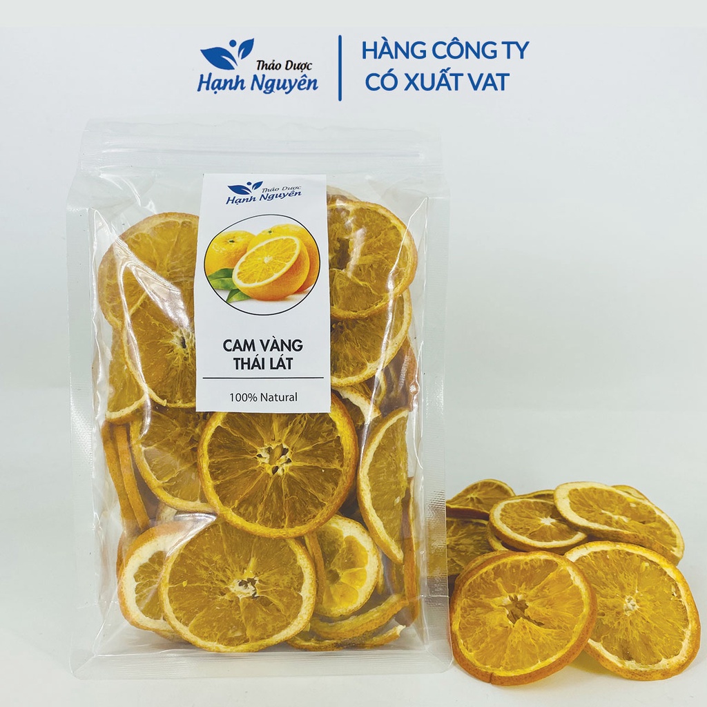 Cam sấy khô 100g, cam khô trang trí, pha trà, detox, giảm cân - Thảo dược hạnh nguyên (Tặng 01 gói quế khi mua từ 2 set)