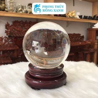 Quả Cầu Phong Thủy Pha Lê Trong Suốt 150mm