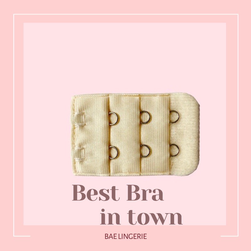 Miếng móc nối áo ngực bằng thép không gỉ loại 2 móc 3 móc màu trắng đen kem - Bae Lingerie | BigBuy360 - bigbuy360.vn