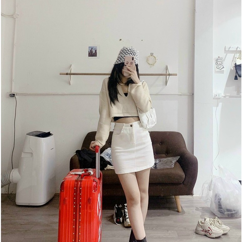 Áo Len Croptop Cổ Đức_Xưởng May Quang Anh