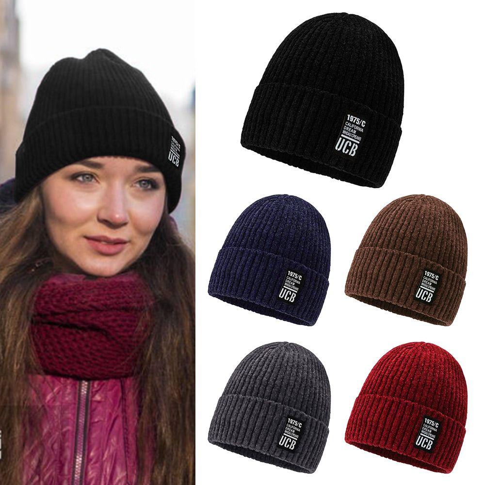 Mũ Beanie Vải Cashmere Dày Dặn Thời Trang Thu Đông Cho Nam Và Nữ
