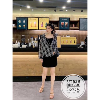 S205 đầm thun 2 dây bigsize 60 đến 90kg