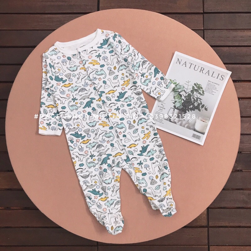 Body cotton liền tất cho bé (khủng.long kute 3m,6m,9m)