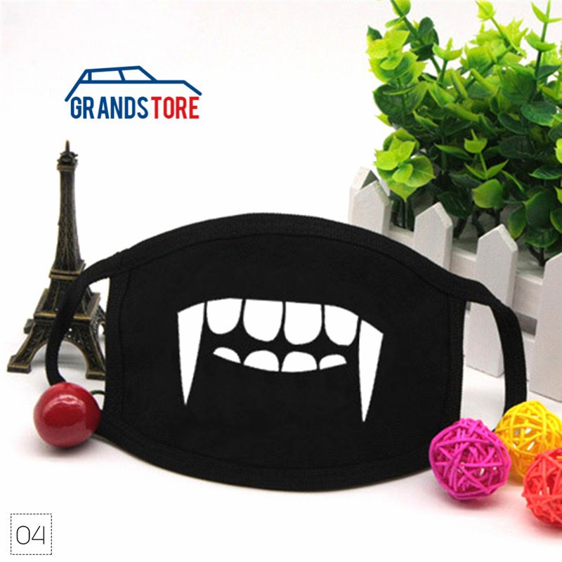 Khẩu trang vải chống bụi in hình hàm răng thời trang mã M2067 | BigBuy360 - bigbuy360.vn